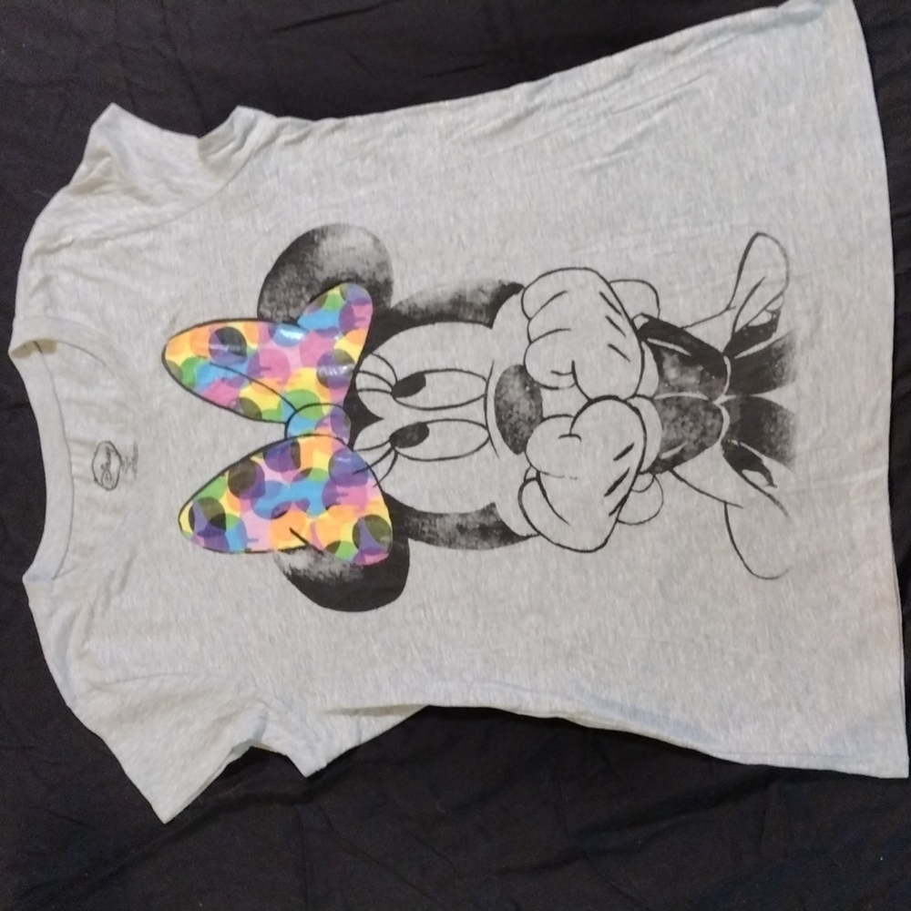 Disney Minnie mouse junior xxl girls grey t-shirt 007